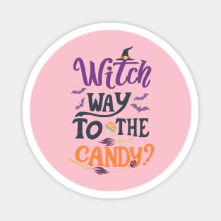 Witch Way To The My Candy Magnet